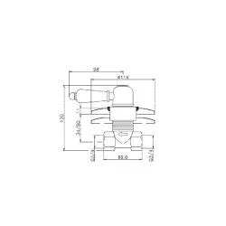 Huber Croisette Inbouw Stopkraan Chroom CS00031321