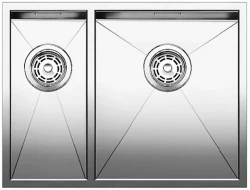 Blanco dubbele spoelbak Zerox 180/340-U onderbouw 521614 Nieuw