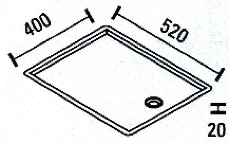 ABK Bingara rvs afwas afdruipvlak 52x40cm vlakinbouw BIN52FVI