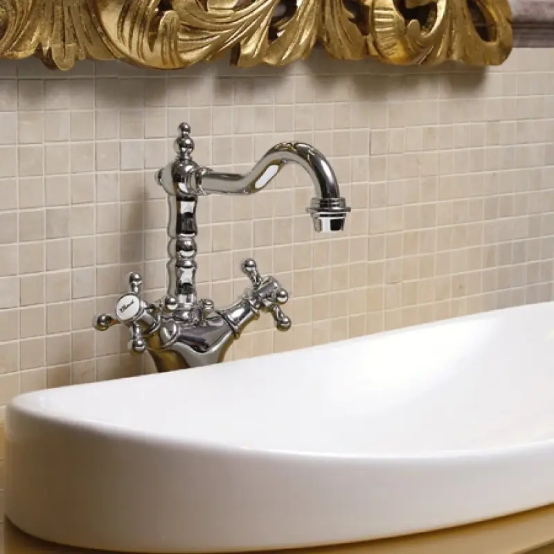 Wastafelkraan nostalgisch RVS V2010RVS