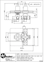 Huber Suite Inbouw thermostaat met 3-weg omsteller 367Q01HNS