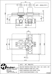 Huber Suite Inbouw thermostaat met 2-weg omsteller 369Q01HNS