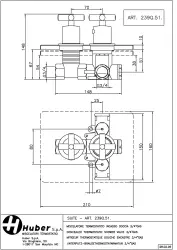 Huber Suite Inbouw thermostaat met stopkraan 239Q51HCR