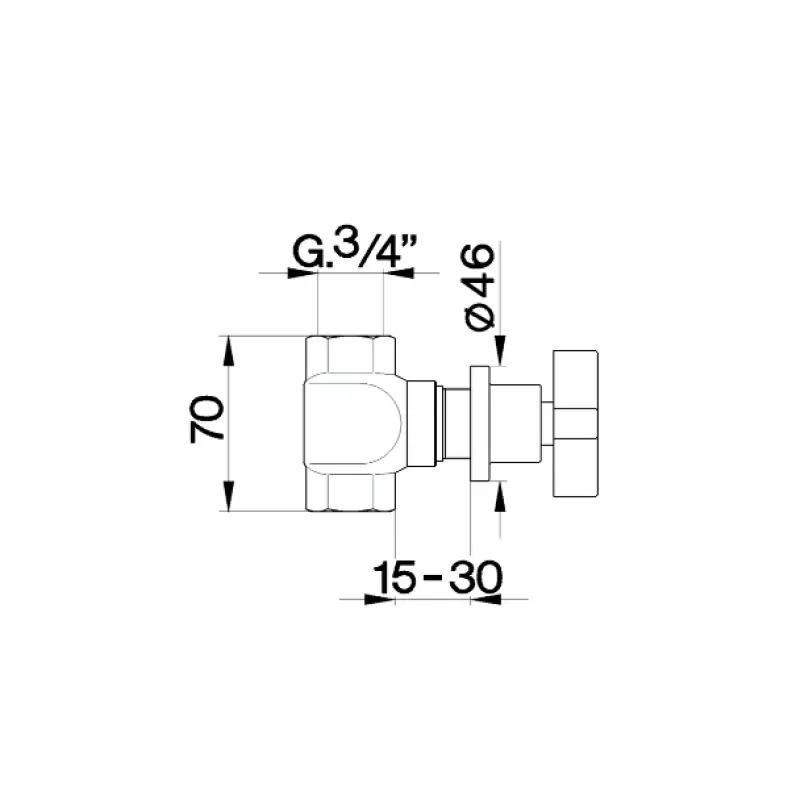 Cisal Barcelona inbouw stopkraan rvs BA0003032A