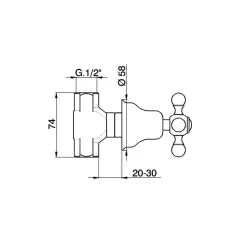Cisal Arcana Ceramic Stopkraan 1/2 rvs AC0003102A