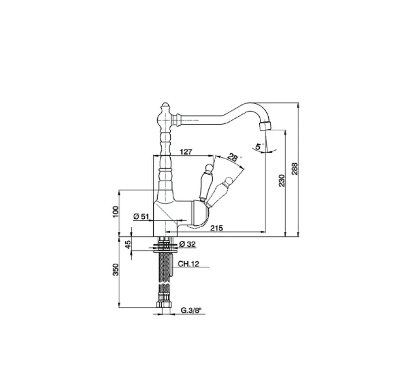Cisal Arcana Empress keukenmengkraan Chroom EM00253021