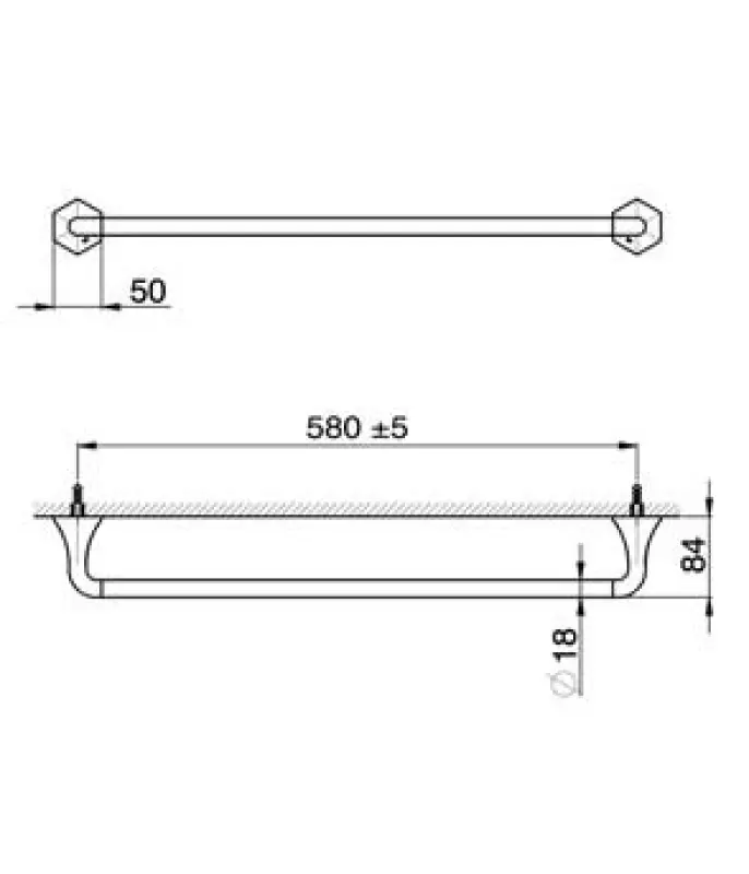 Cisal Cherie handdoekhouder 60cm CE09010224 Goud