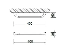 Huber Icon Handdoekhouder 40 cm Chroom 3014.01H.CR
