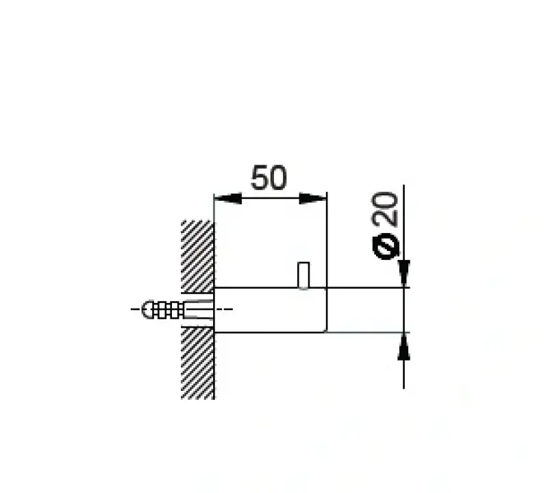 Huber System Handdoekhaakje chroom SI.090710.21