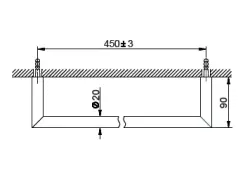 Huber System Handdoekrek 45cm Chroom SI.090101.21