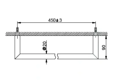 Huber System Handdoekrek 45cm Chroom SI.090101.21