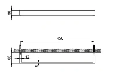 Huber Square Handdoekhouder 45cm Chroom SQ.090101.21