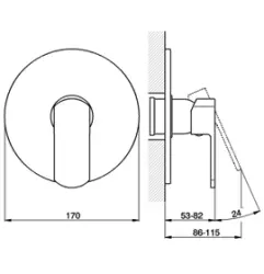 Huber Dado inbouw douchemengkraan chroom DD.000300.21