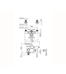 Huber Victorian Douchethermostaat RVS 150.VT51H.AC