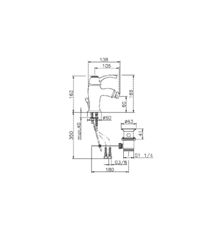 Huber Victorian Bidetmengkraan Goud VM0005502G