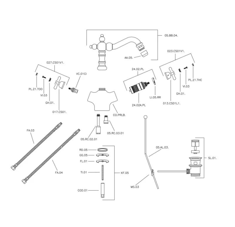 Huber Croisette Bidetkraan thermostatisch Chroom CST5601021
