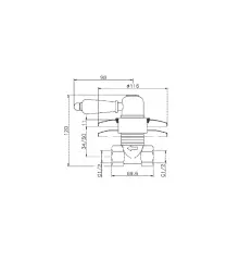 Huber Croisette Inbouw Stopkraan Goud CS0003102G
