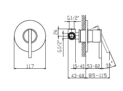 Huber Tratto Douchemengkraan Chroom TT.0003000.21
