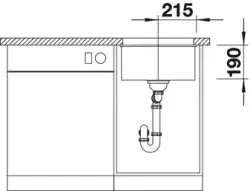 Blanco spoelbak Subline 400-U manueel onderbouw wit 523426