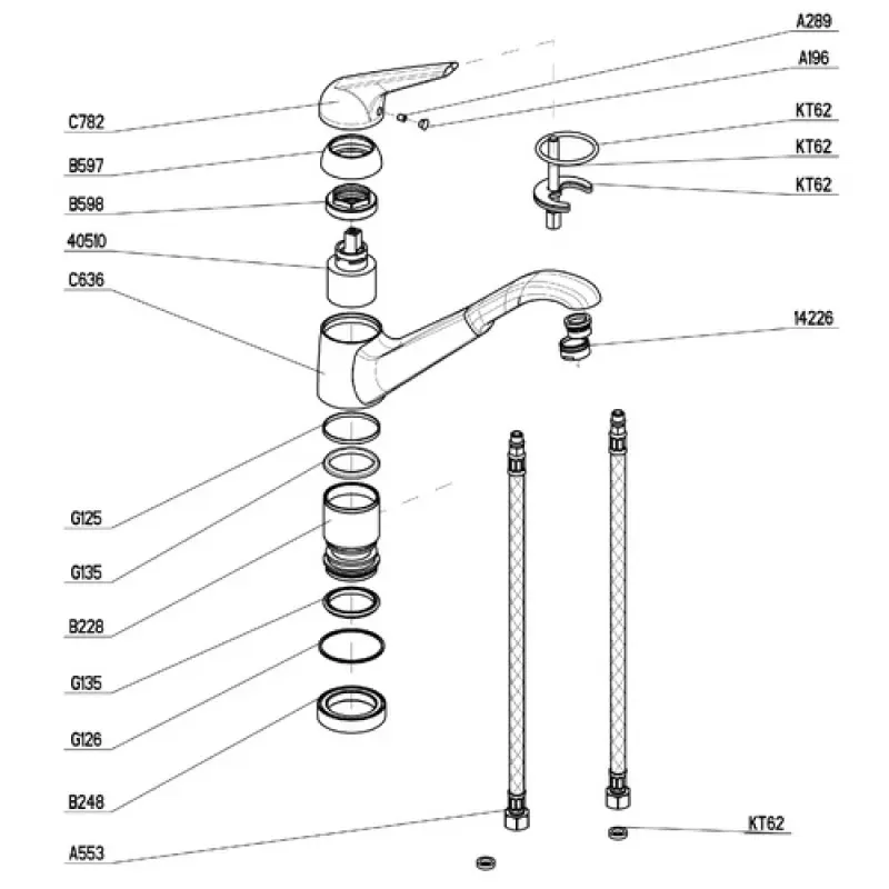 Blusani Keukenkraan Classic Chroom BS5509