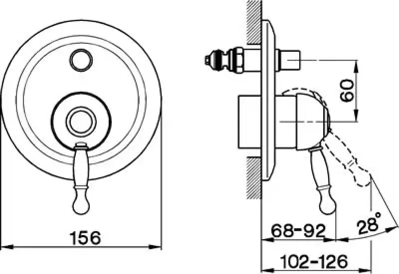 Cisal Arcana Royal afdekset inbouw douchemengkraan omsteller Goud AY00210024