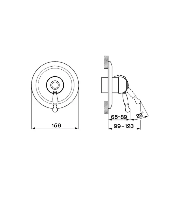 Cisal Arcana Royal afdekset inbouw douchemengkraan Chroom AY00300021