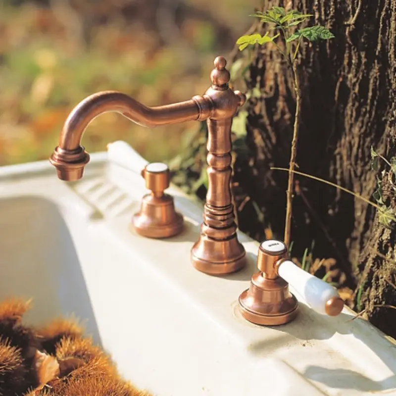 Wastafelkraan 3-gats Nostalgisch Chroom V2160CR