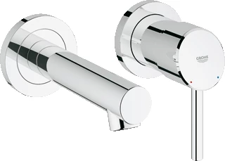 Grohe Concetto afbouwdeel
 2-gats wandinbouw
 2-gats wastafelkraan
 chroom 19575001