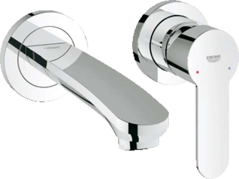 Grohe Eurostyle afbouwdeel
 2-gats wandinbouw
 2-gats wastafelkraan
 chroom 19571002