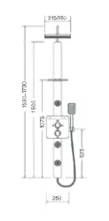 Huber Soft Douchekolom thermostaat zwart SF.006001.21
