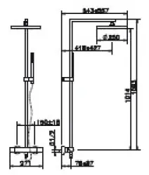 Huber Icon Douchekolom thermostaat chroom ICC7601021