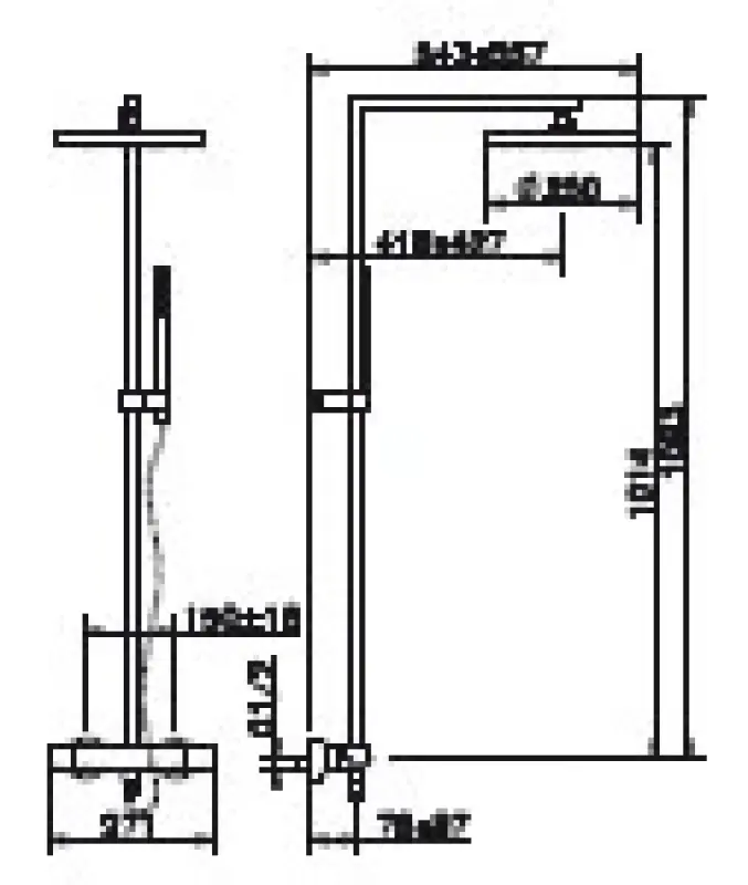 Huber Icon Douchekolom thermostaat chroom ICC7601021