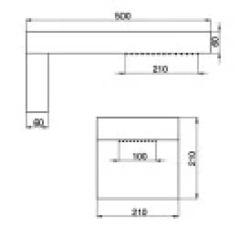 Huber Zen Infinity One Regendouche RVS Zijdeglans 50x21 cm ZS122000D2