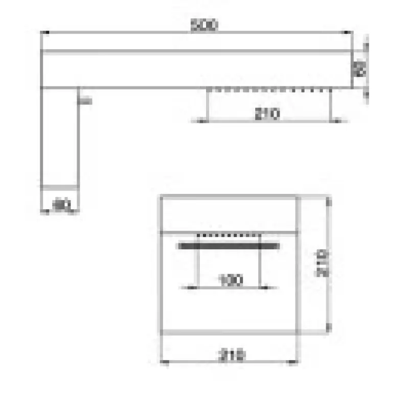 Huber Zen Infinity One Regendouche en Waterval RVS 50x21 cm ZS122010D1 
