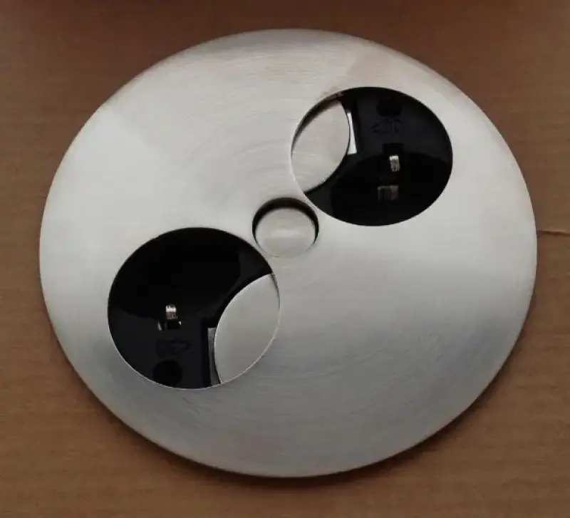 Bachmann Twist keukenstopcontact in werkblad RVS 2-voudig 008752 Penaarde