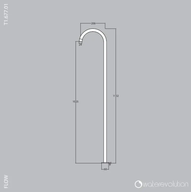 Waterevolution Flow vrijstaande wastafelkraan met infrarood sensor chroom 1207925232