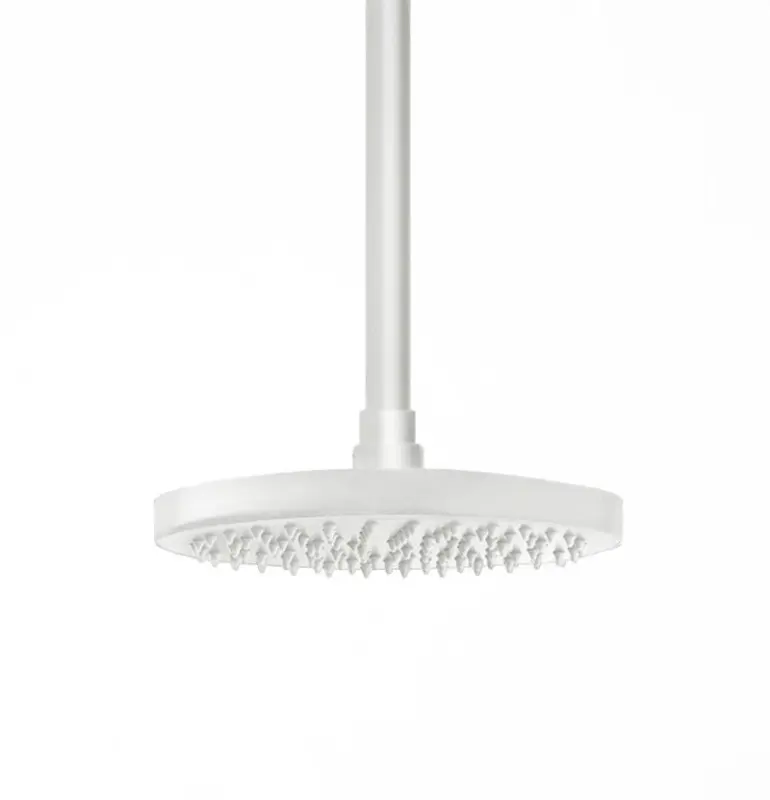 Waterevolution Flow hoofddouche 200mm met plafondaansluiting mat wit T1642BR