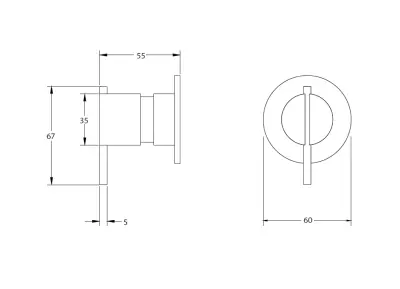 Waterevolution S22 inbouw douchemengkraan RVS T442BIE