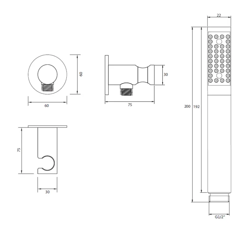 Waterevolution S22 badgarnituur RVS T4621IE