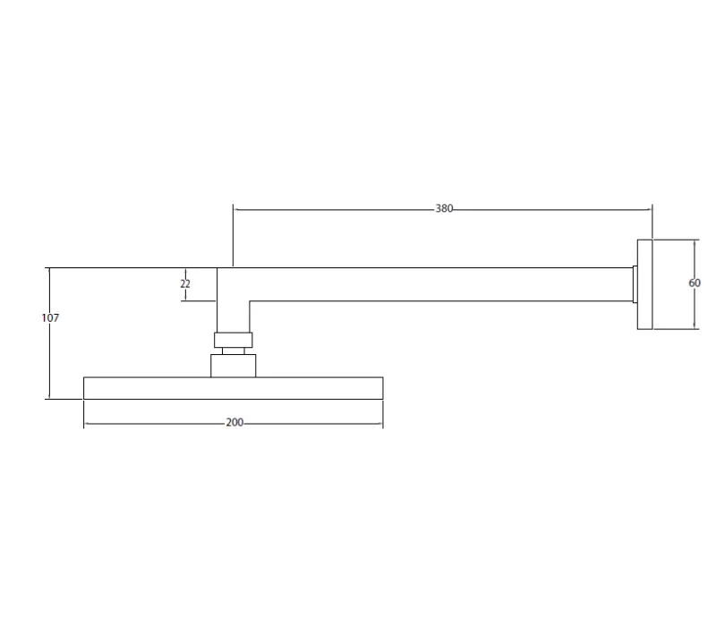 Waterevolution S22 hoofddouche 200mm met muuraansluiting RVS T4641IE
