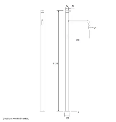 Waterevolution Flow vrijstaande wastafelkraan mat wit T113BR