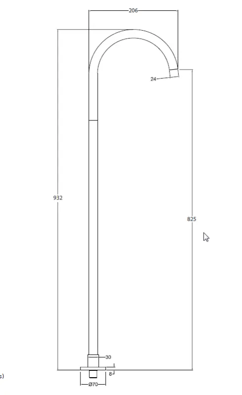 Waterevolution Flow vrijstaande wastafelkraan uitloop mat zwart T1677PR