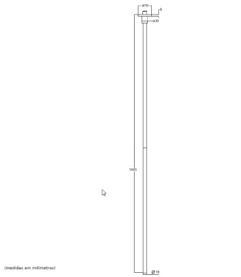 Waterevolution Flow plafond wastafelkraan uitloop mat wit T1678BR