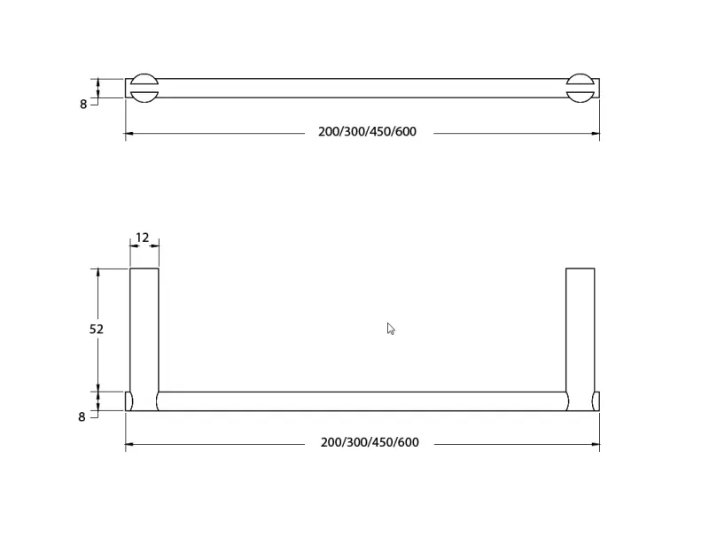 Waterevolution S22 handdoekhouder 20 cm RVS A410IE