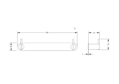 Waterevolution S22 dubbele ophanghaak RVS A451IE