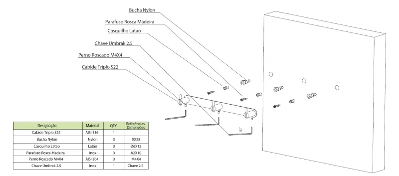 Waterevolution S22 triple ophanghaak RVS A452IE