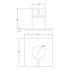Waterevolution Flow inbouw douche- badmengkraan chroom T142B01
