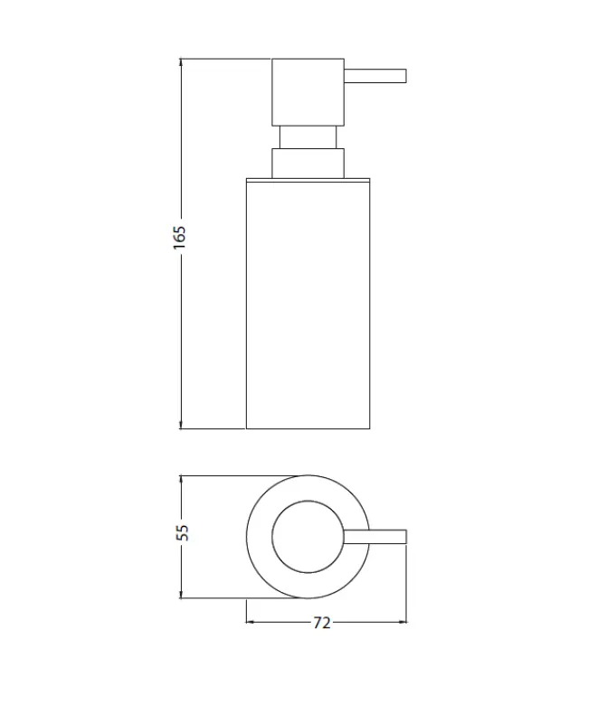 Waterevolution Deep zeepdispenser vrijstaand chroom A22501