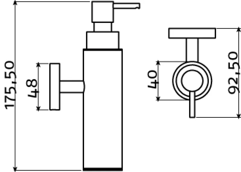 Clou Sjokker zeepdispenser 100cc wandmodel chroom