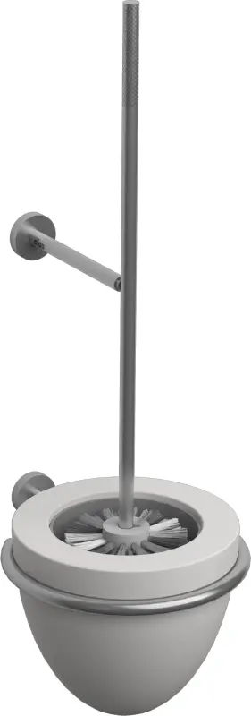 Clou Slim toiletborstelgarnituur wandmodel rvs geborsteld en solid surface